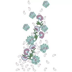 Sequin Paisley Embroidery Large Hoop Design