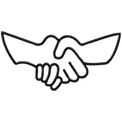 Shaking Hand Embroidery Design