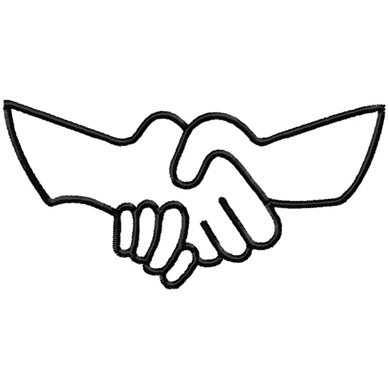 Shaking Hand Embroidery Design