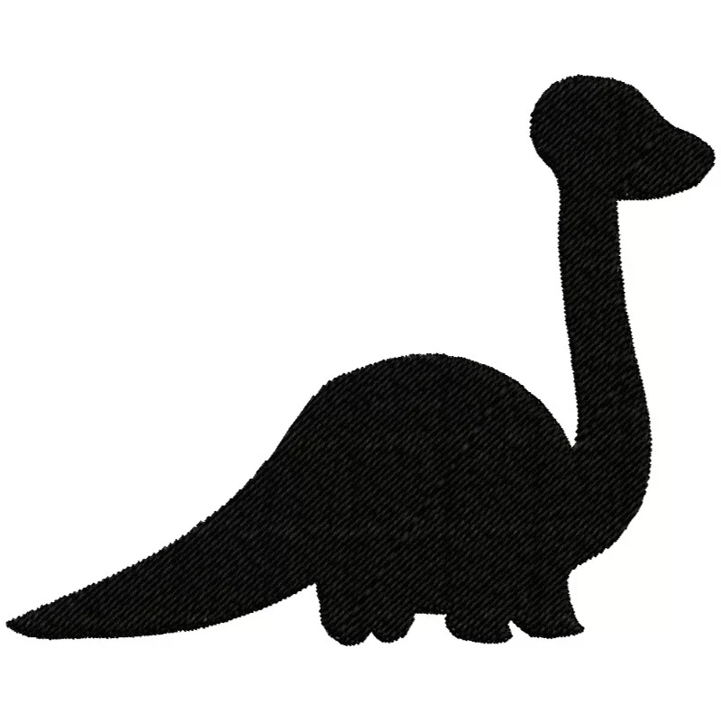 Silhouette Apatosaurus Machine Embroidery Design