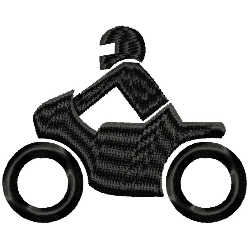 Silhouette Bike Embroidery Design