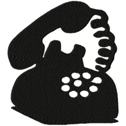 Silhouette Telephone Machine Embroidery Design