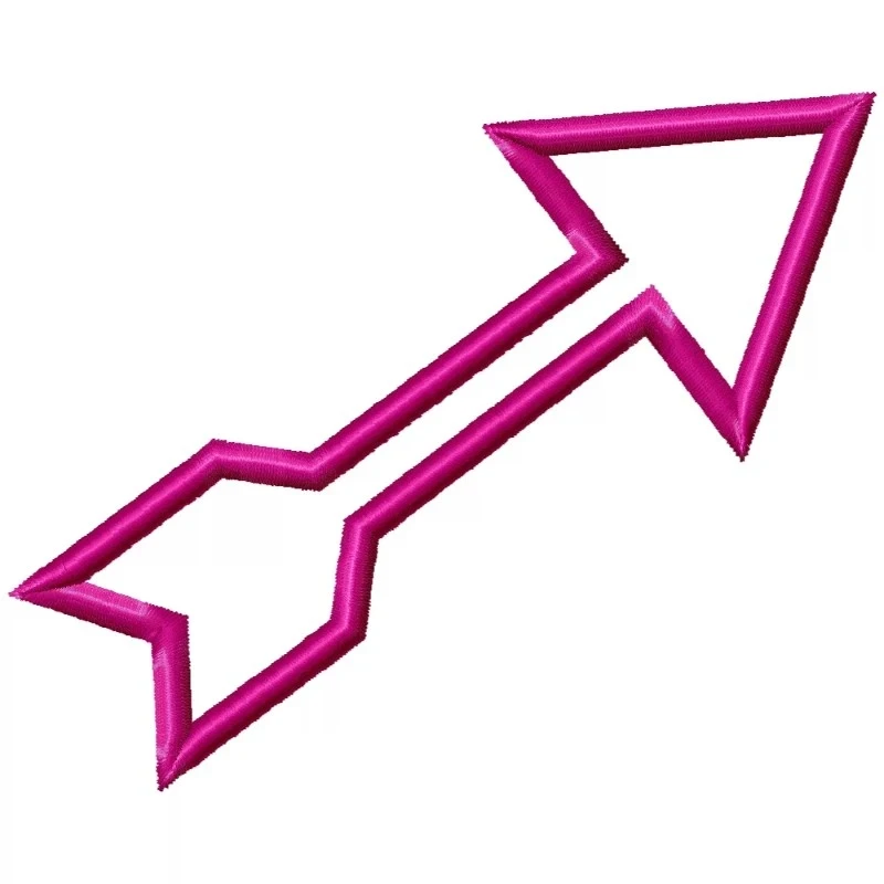 Simple Arrow Outline Embroidery Design