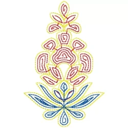 Simple Lineart Outline Pattern Floral