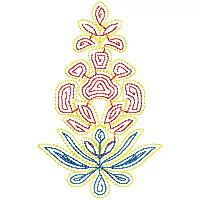 Simple Lineart Outline Pattern Floral