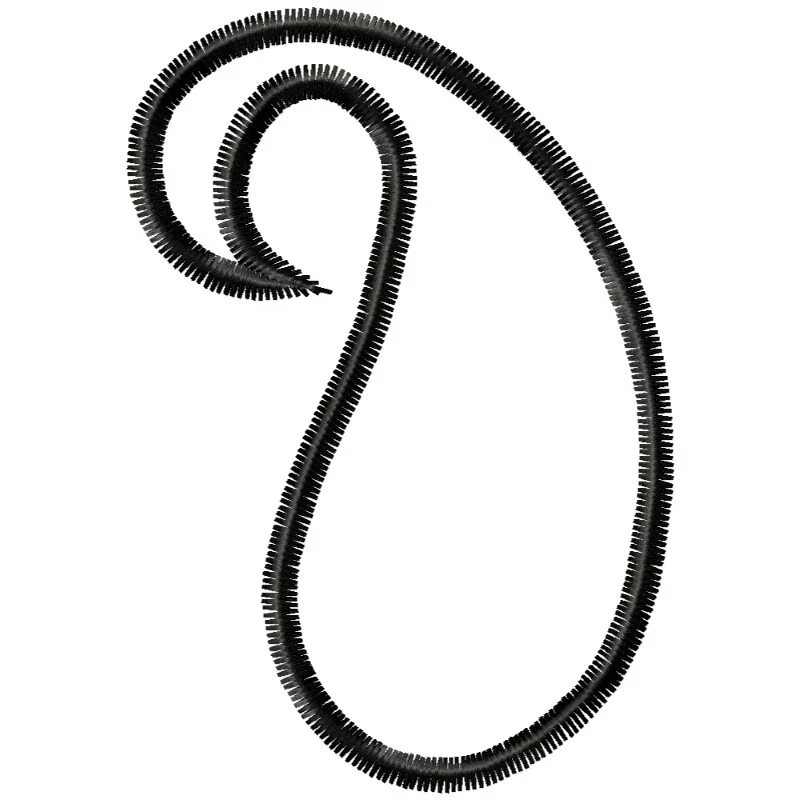 Simple Outline Paisley Embroidery Design