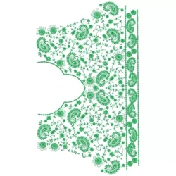 Single Color Choli Neckline Embroidery Design