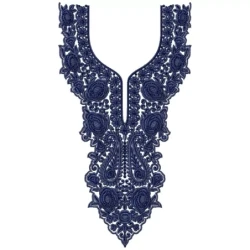 Single Color Indian Neckline Embroidery Design