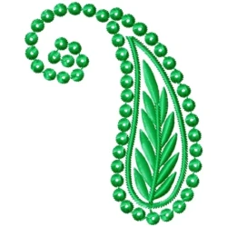 Single Color Large Paisley Embroidery Design