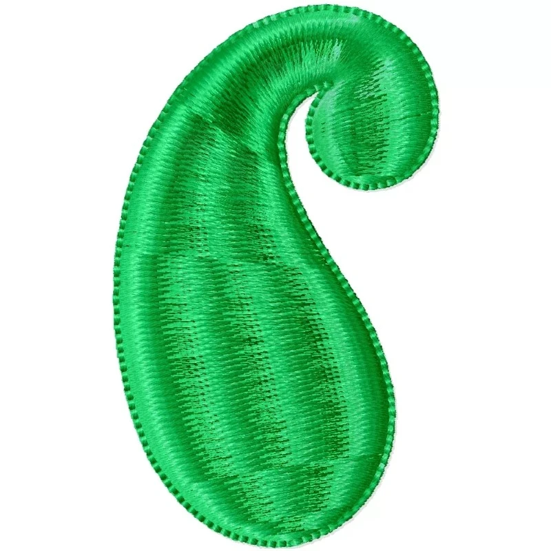 Small Filled Paisley Machine Embroidery Design