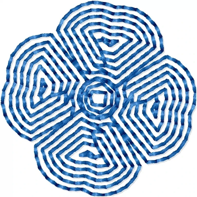 Small Flower Embroidery Lineart Pattern