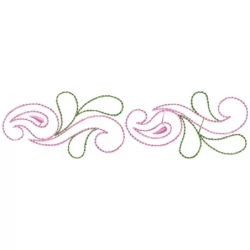 Small Paisley Continous Embroidery Border Design