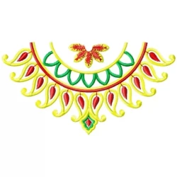 Small Paisley Neckline Embroidery Design