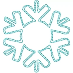 SnowFlake Simple Outline Embroidery Design 2x2