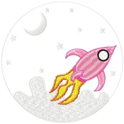 Space Rocket Without Background Design