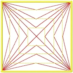 Square 4x4 Coaster Machine Embroidery Design