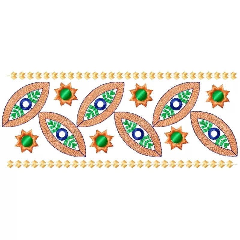 Star Border Machine Embroidery Design