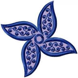 Star Floral Machine Embroidery 5X5