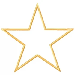 Star Outline Embroidery Design