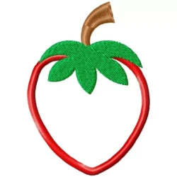 Stawberry Outline Machine Embroidery Design