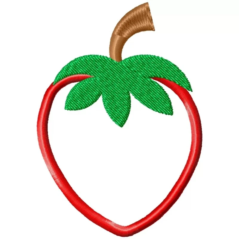 Stawberry Outline Machine Embroidery Design