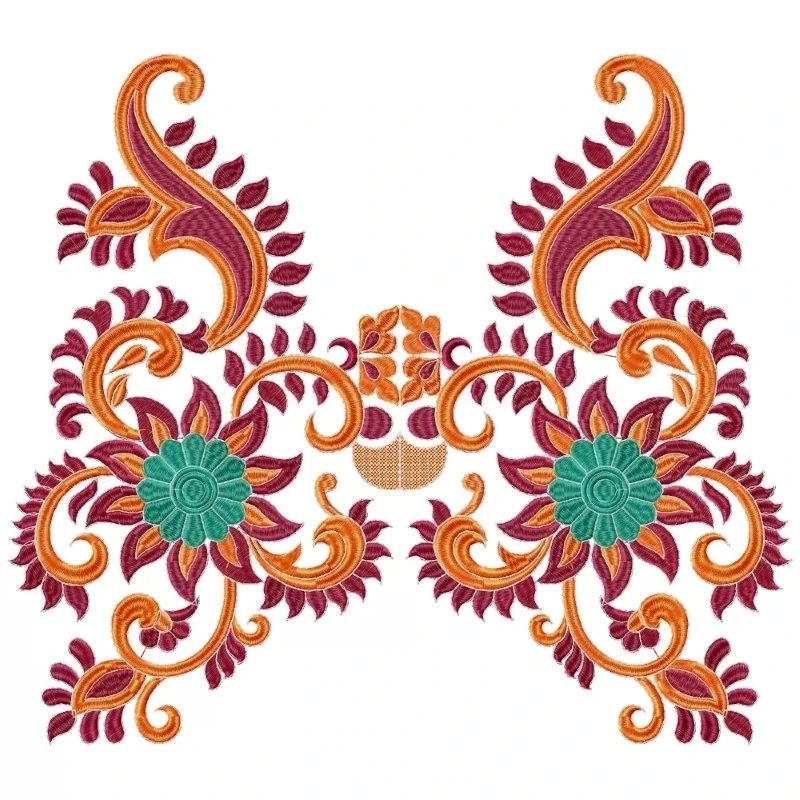 Superb Neckline Embroidery Design