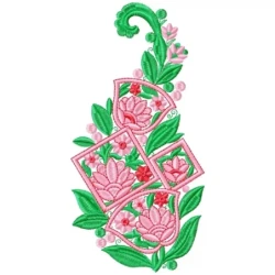 Table Decor Floral Embroidery Design