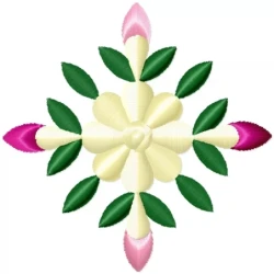 The New Colorful Floral Machine Embroidery Design