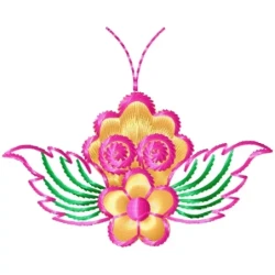 The New Floral Butterfly Embroidery Design