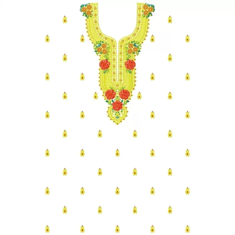 The New Full Machine Embroidery Dress Design