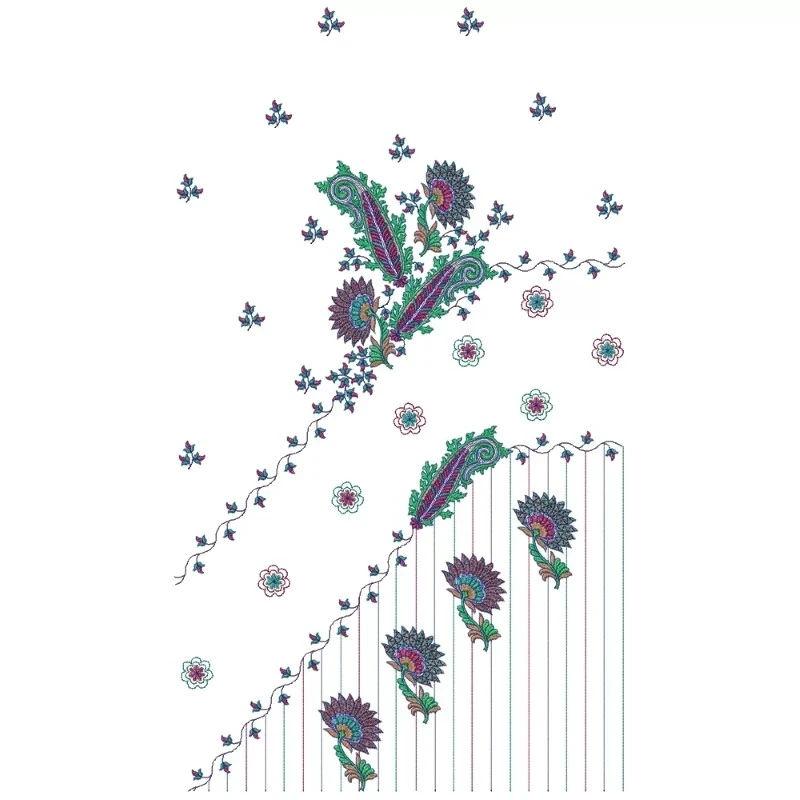 The New Sequin Machine Embroidery Full Dress Design