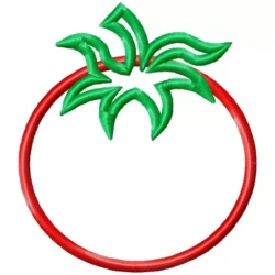 Tomato Outline Embroidery Design