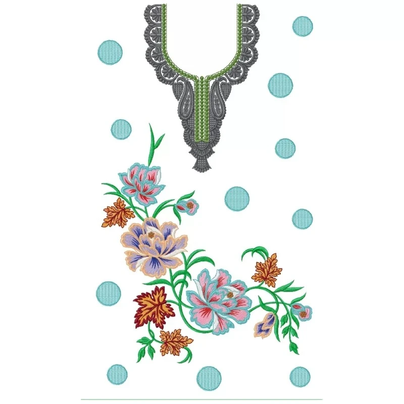 Traditional Full Embroidery Dress Design