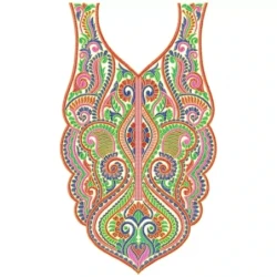 Traditional Indian Bridal Neckline Embroidery Design