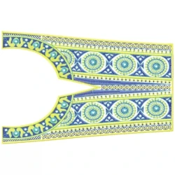 Traditional Indian Long Neckline Embroidery Design