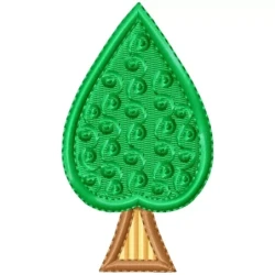 Tree in Heart Shaped Embroidery Design