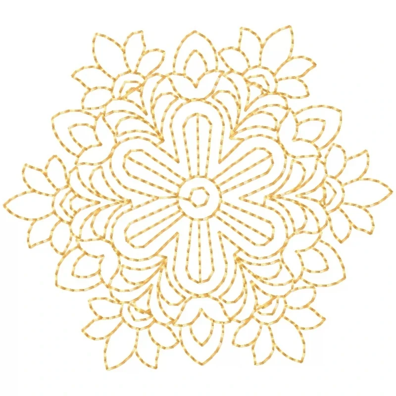 Triple Run Decor Outline Work Design