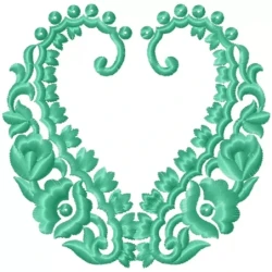 Two Paisley Floral Machine Embroidery Design