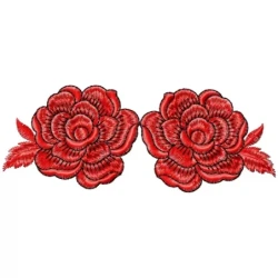 Two Roses Embroidery Freebie Design