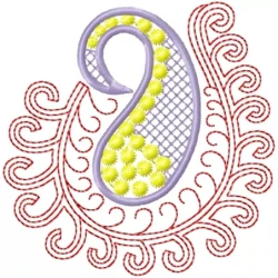 Unique Floral Paisley Embroidery Design