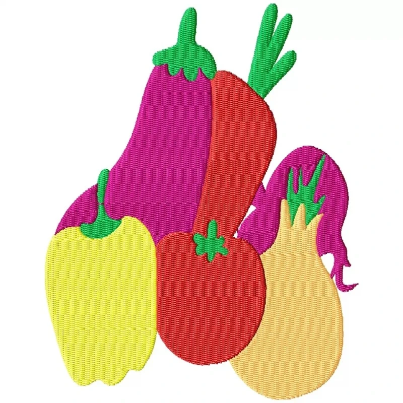 Vegetables Embroidery Design
