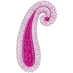 Very Long Single Color Beautiful Paisley