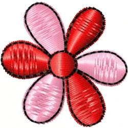 Very Small Multi Color Flower Design