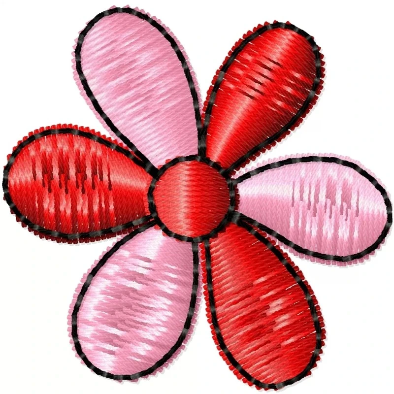 Very Small Multi Color Flower Design