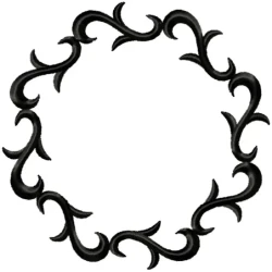 Vintage Circle Frame Machine Embroidery Design