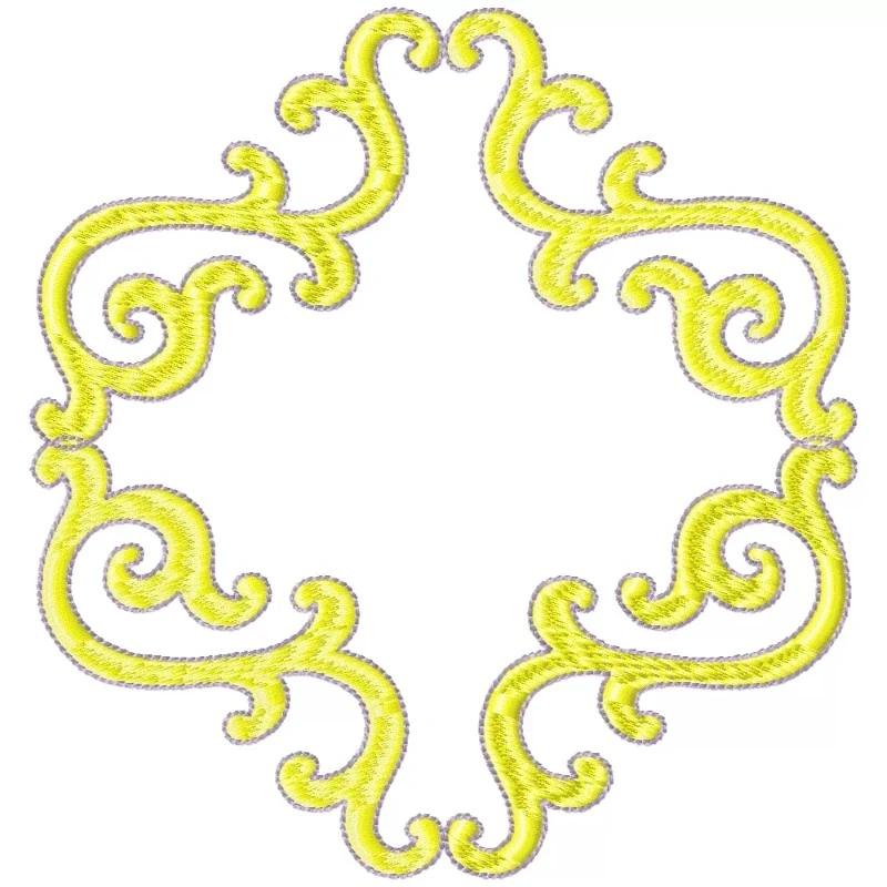 Vintage Frame Embroidery Design