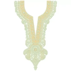 Vintage Indian Neckline Pattern Design