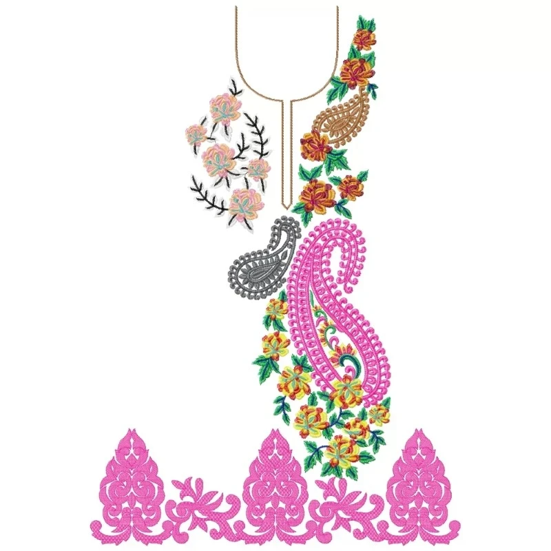 Vintage Old Full Embroidery Dress Design