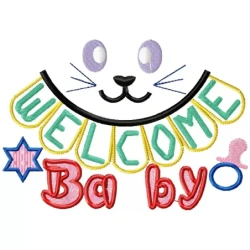 Welcome Baby Machine Embroidery Design