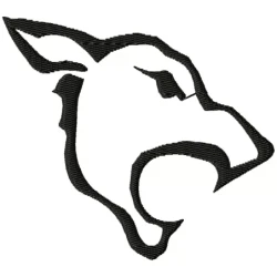 Wolf Outline Embroidery Design